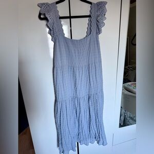 Lush Soft Blue Textured Fabric